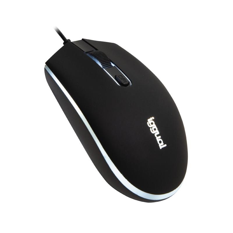 iggual IGG317624 rato Escritório Ambidestro USB Type-A Ótico 1600 DPI
