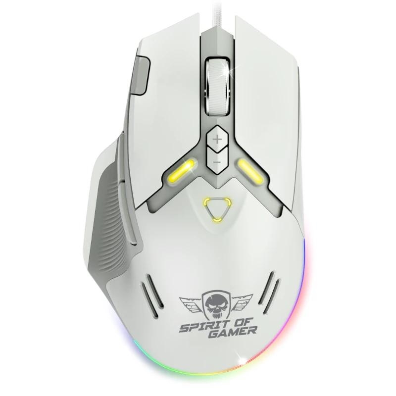 Spirit Of Gamer | Ratón Elite M60 Blanco RGB