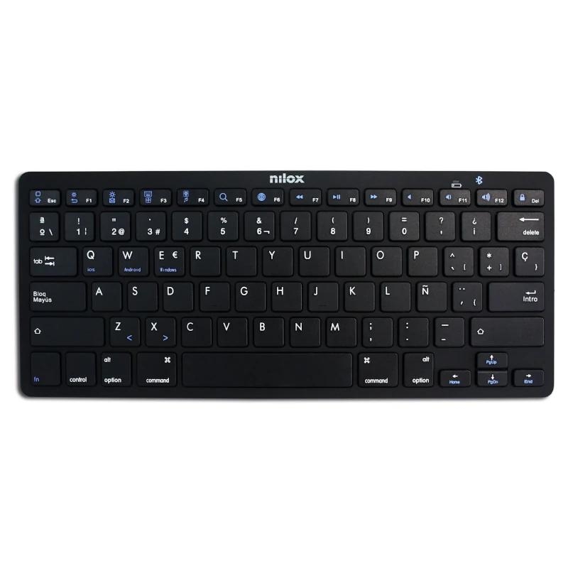 Nilox NXKB01B teclado Universal Bluetooth QWERTY Espanhol Preto