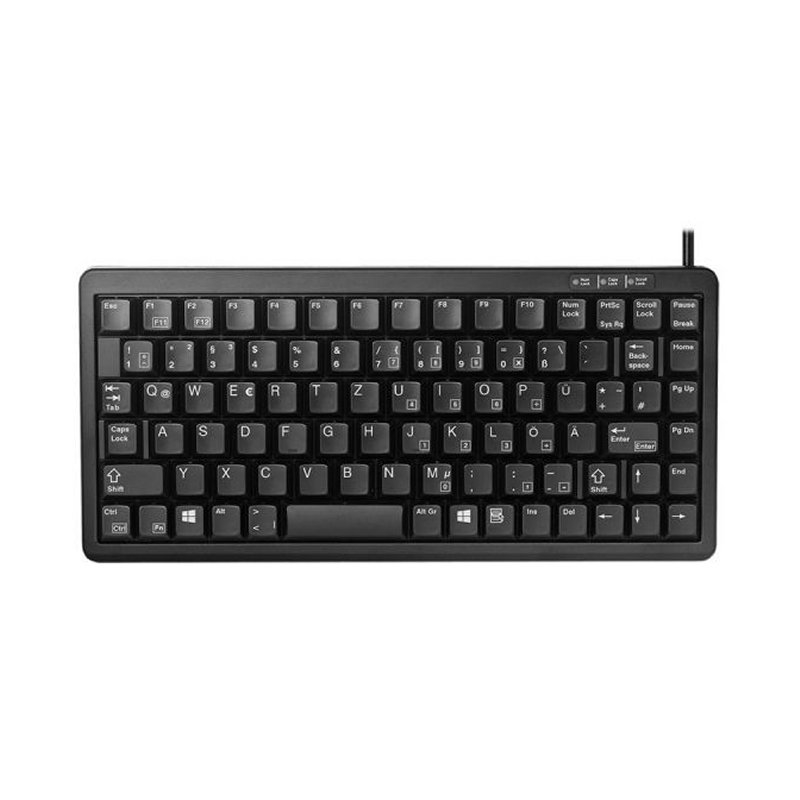 CHERRY Compact keyboard, Combo (USB + PS/2), ES teclado Escritório USB + PS/2 QWERTY Preto
