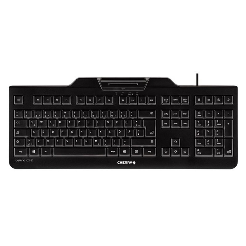 CHERRY KC 1000 SC teclado Escritório USB QWERTY Espanhol Preto