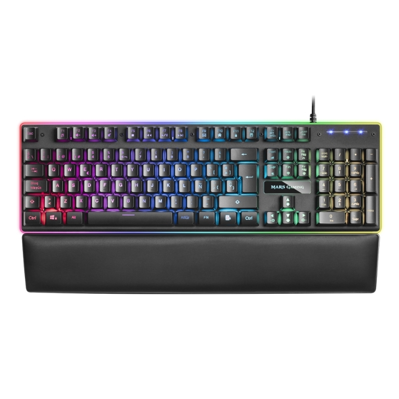 Mars Gaming MK320ES teclado Jogos USB QWERTY Espanhol Preto