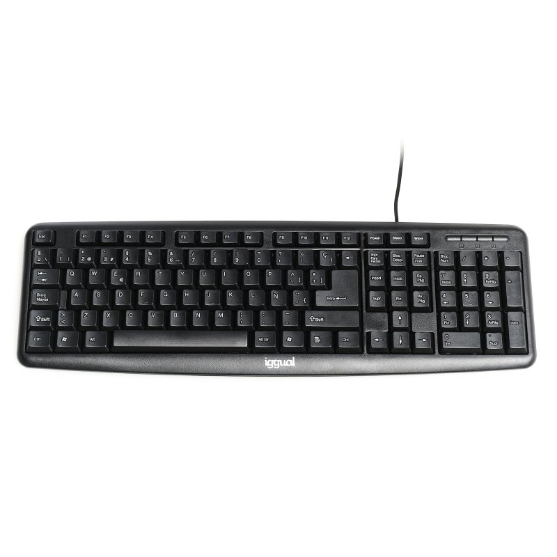 iggual CK-BASIC-105T teclado Universal USB QWERTY Espanhol Preto