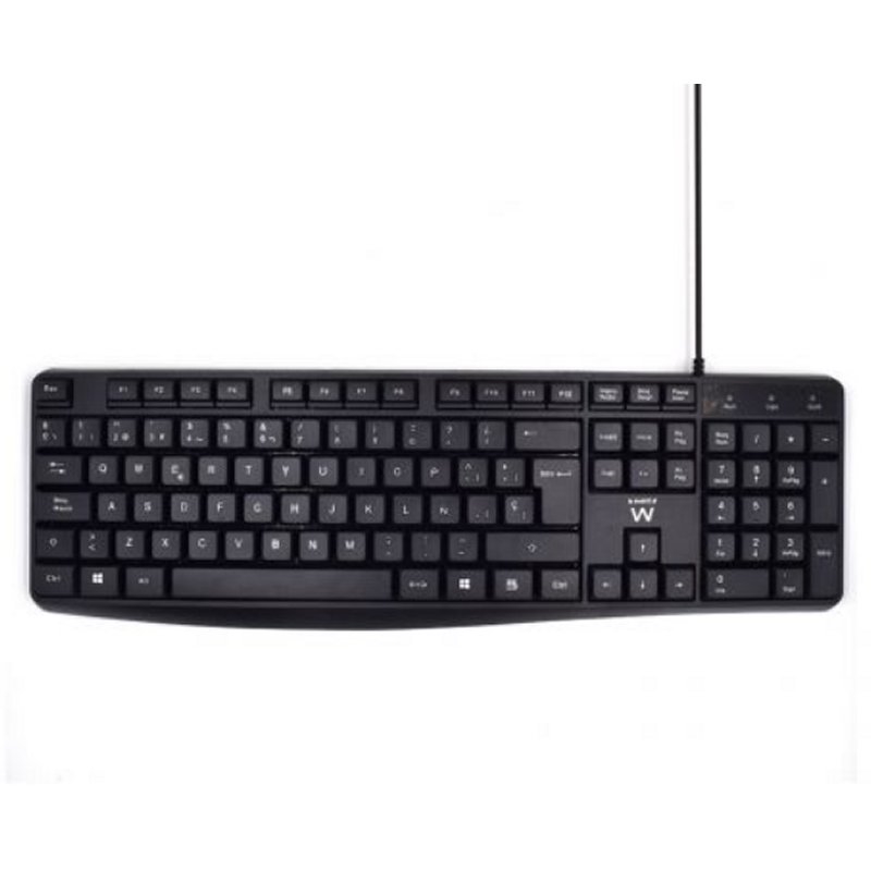 Ewent EW3001 teclado Escritório USB QWERTY Espanhol Preto