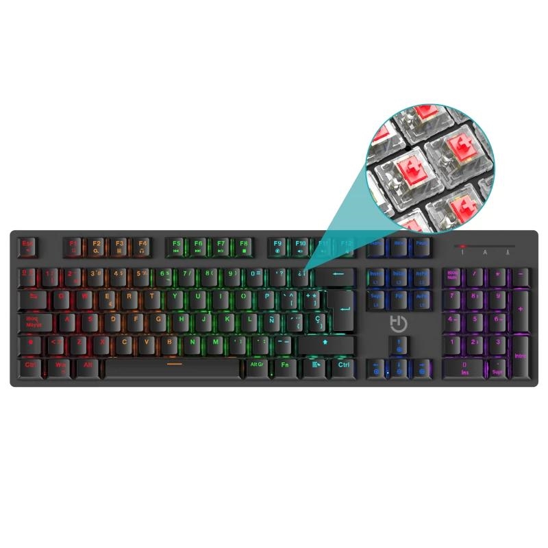 Hiditec GK400 ARGB teclado Jogos USB Preto