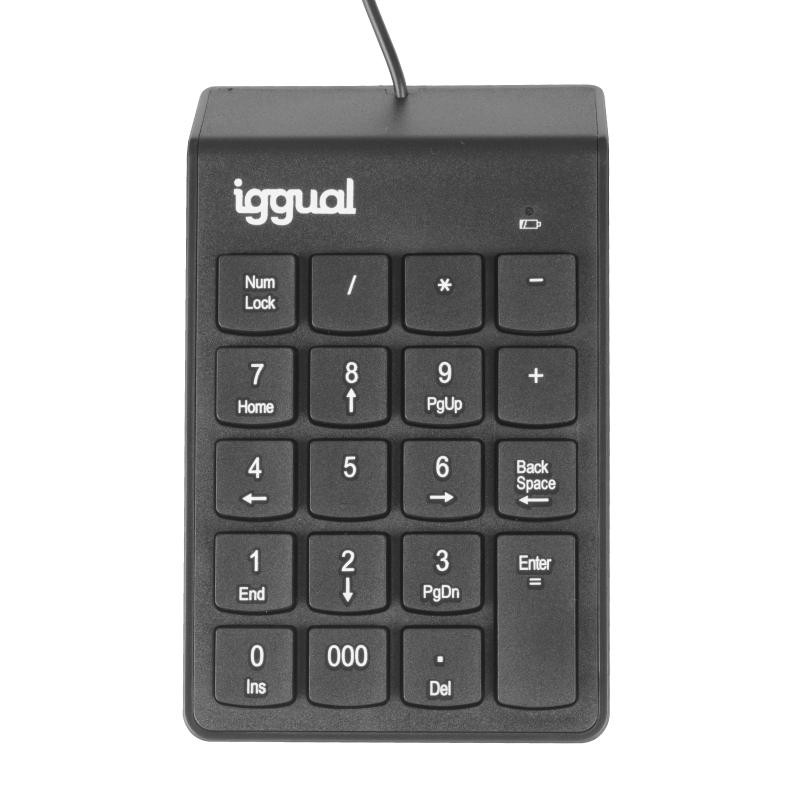 iggual CK-NUM-19T teclado numérico Laptop/PC USB Preto