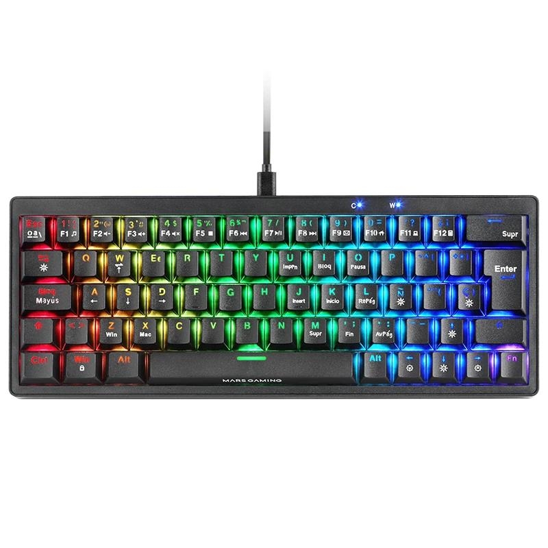Mars Gaming MKMINIPRO teclado Jogos USB Espanhol Preto
