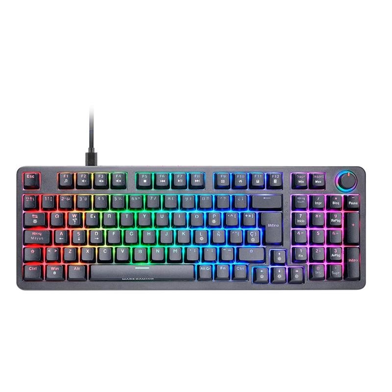 Mars Gaming MKPROBES teclado Jogos USB QWERTY Espanhol Preto
