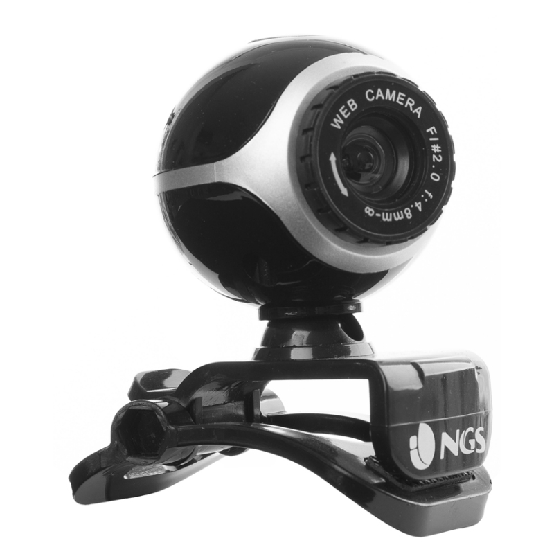 NGS Xpresscam300 webcam 8 MP 1920 x 1080 pixels USB 2.0 Preto, Prateado