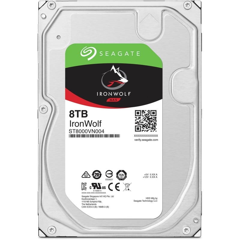 Seagate IronWolf ST8000VN004 unidade de disco rígido 8 TB 7200 RPM 256 MB 3.5" Serial ATA III