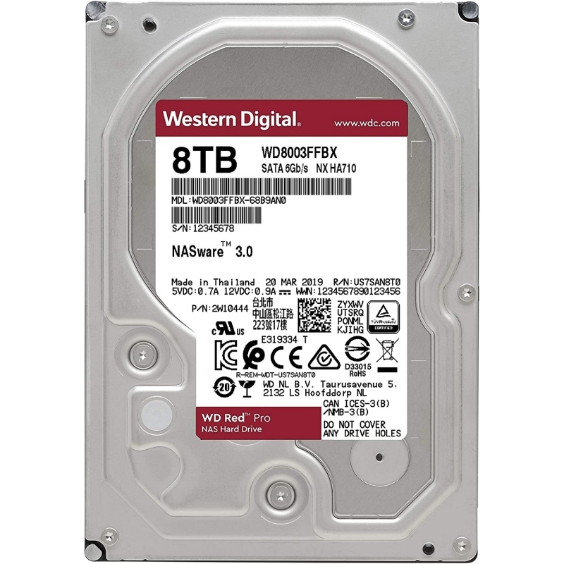 Western Digital | Disco | WD8003FFBX | 3.5" | 8TB | Vermelho