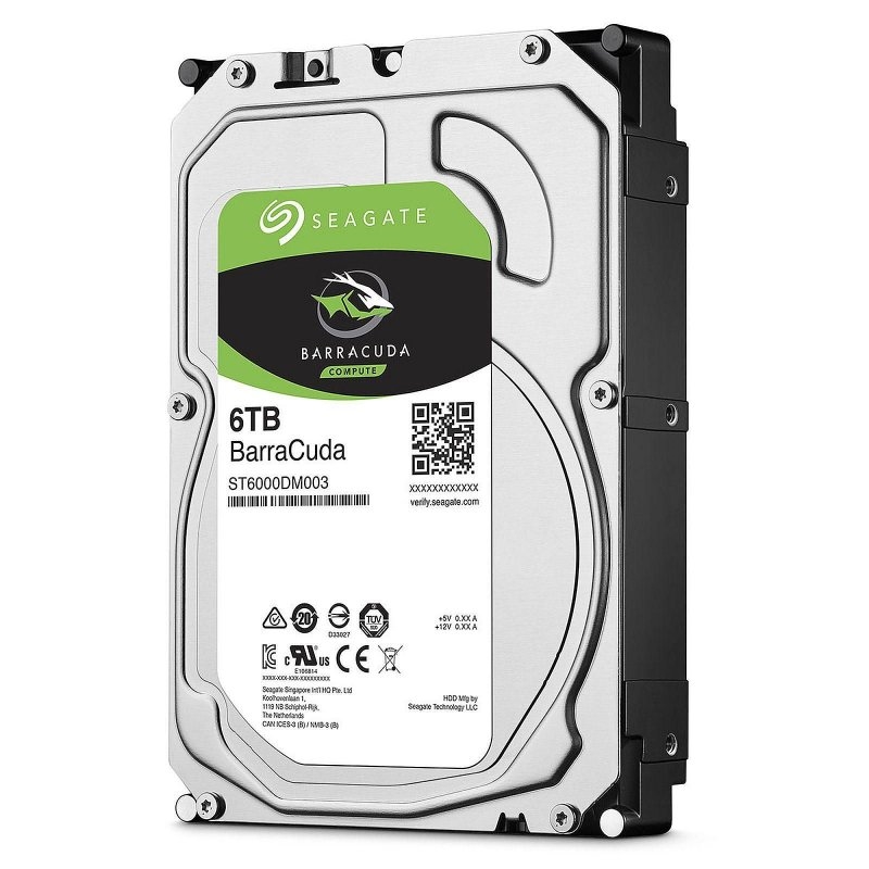 Seagate Barracuda 6TB unidade de disco rígido 5400 RPM 256 MB 3.5" Serial ATA III