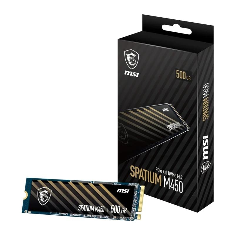 MSI Spatium M450 PCIe 4.0 NVMe M.2 500GB V1 PCI Express 4.0 3D NAND