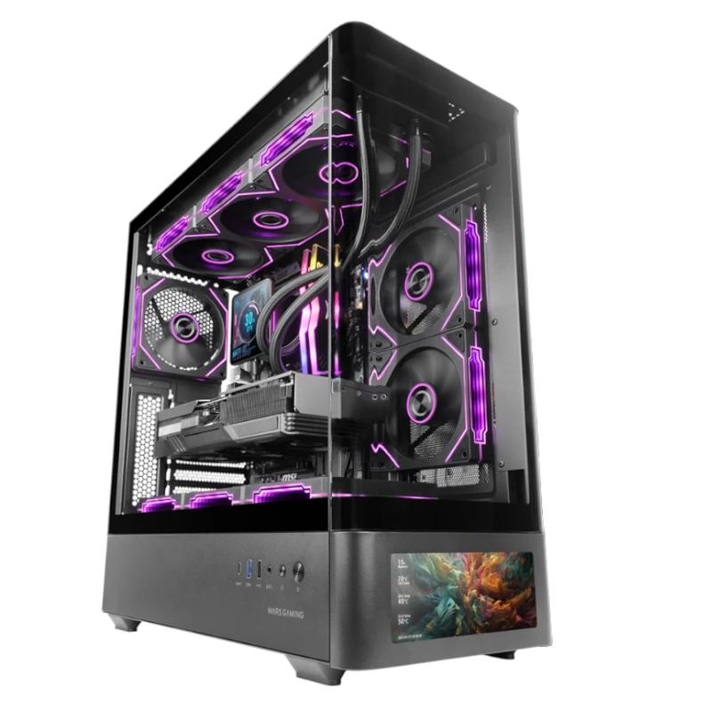 Mars Gaming MCLCDPRO caixa para computador Midi Tower Preto