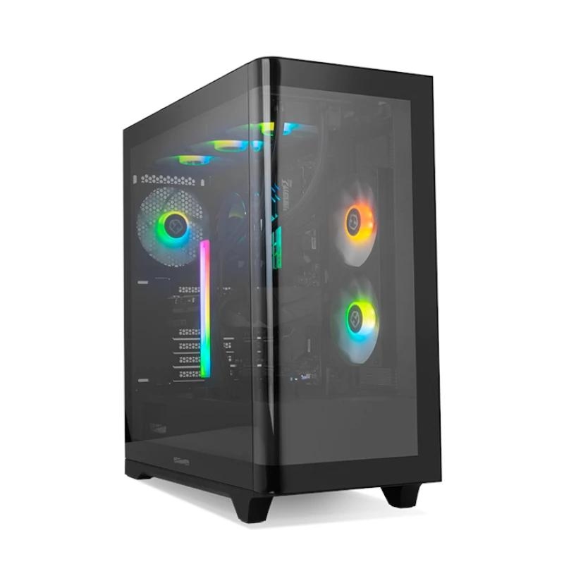 Nox | Semitorre HUMMER ETHER Cristal Curvo Negro