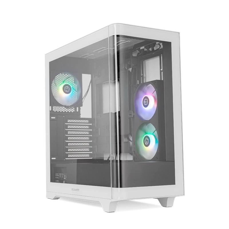 Nox | Semitorre HUMMER ETHER Cristal Curvo Negro&Bla