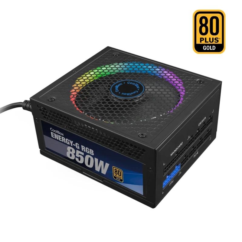 CoolBox RGB-850 Rainbow fonte de alimentação 850 W 20+4 pin ATX ATX Preto