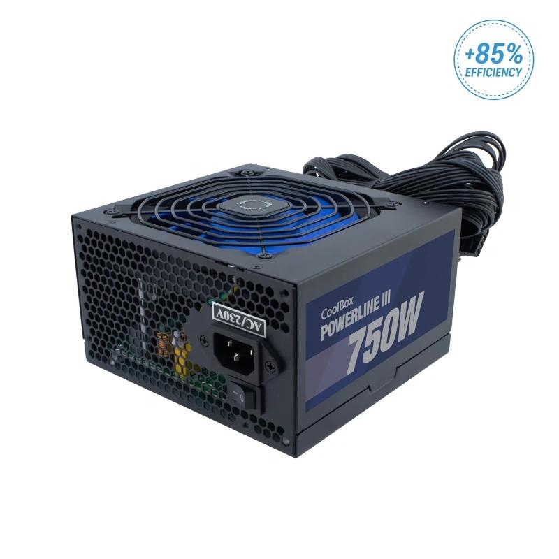 CoolBox Powerline III 750 fonte de alimentação 750 W 20+4 pin ATX ATX Preto