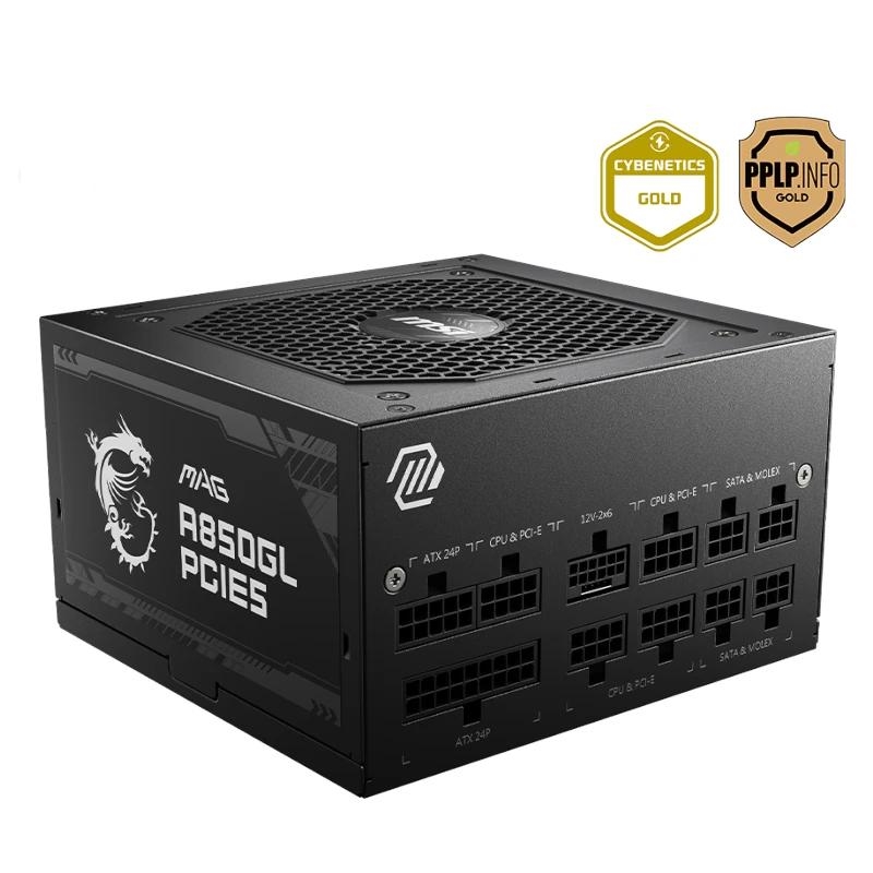 MSI MAG A850GL PCIE5 II fonte de alimentação 850 W 20+4 pin ATX ATX Preto