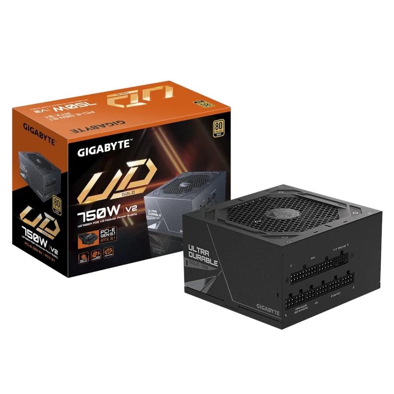 GIGABYTE UD750GM PG5 V2 fonte de alimentação 750 W 20+4 pin ATX ATX Preto