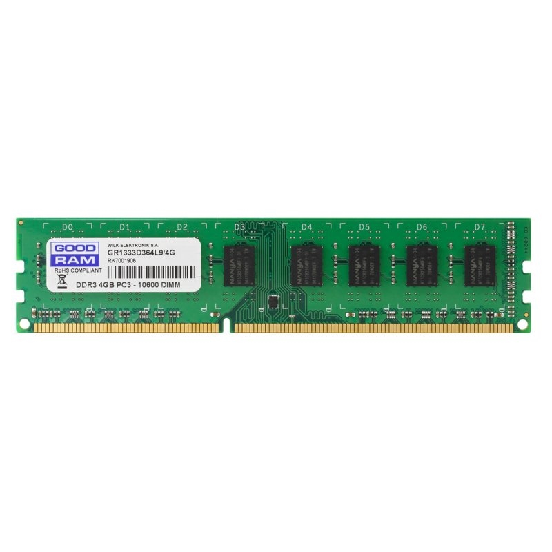 Goodram GR1600D364L11S/4G módulo de memória 4 GB 1 x 4 GB DDR3