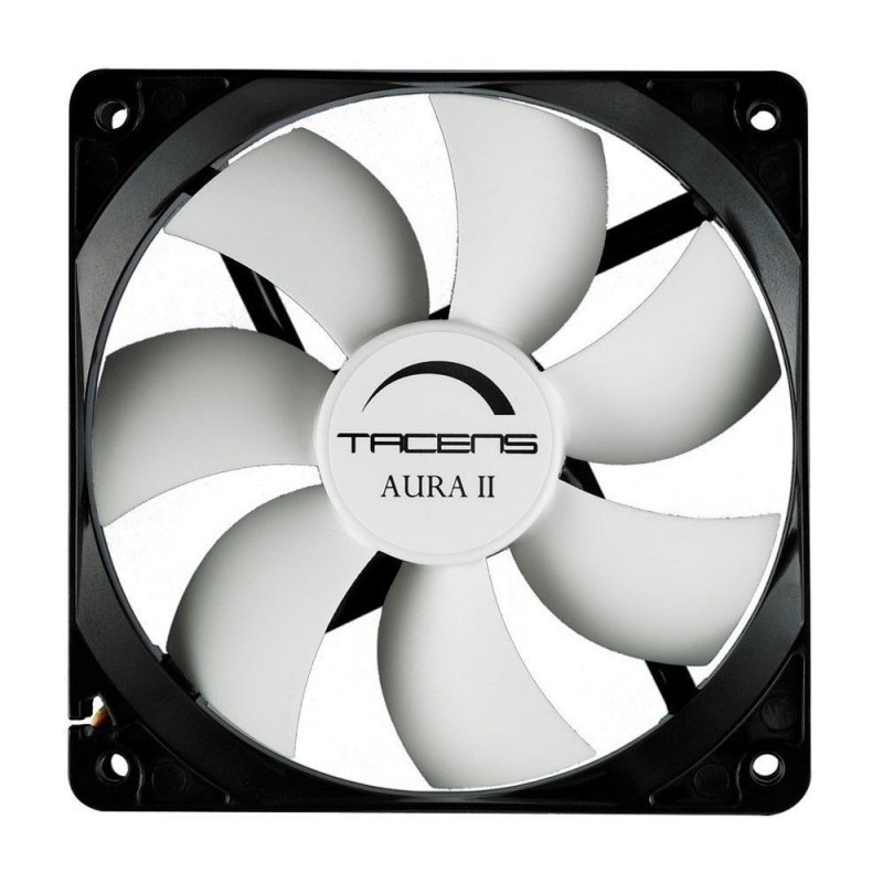 Tacens Aura II 8cm Caixa de computador Ventoinha Preto, Branco