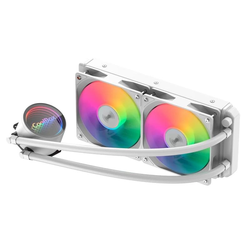 CoolBox Infinite Liquid 240 ARGB Processador Refrigerador líquido all-in-one 12 cm Branco 1 unidade(s)