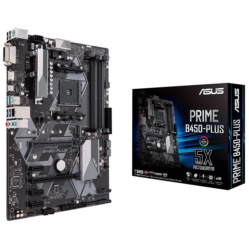 ASUS PRIME B450-PLUS AMD B450 Socket AM4 ATX