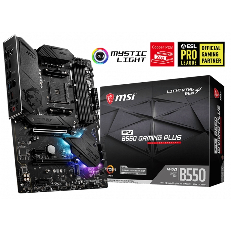 MSI MPG B550 Gaming Plus AMD B550 Socket AM4 ATX