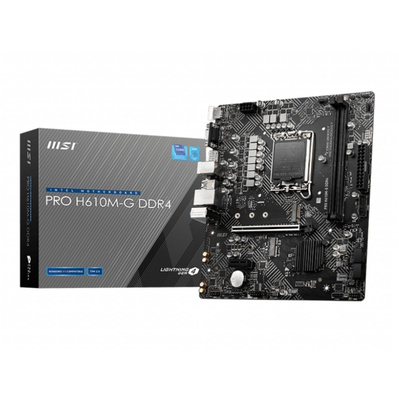 MSI PRO H610M-G DDR4 motherboard Intel H610 LGA 1700 micro ATX