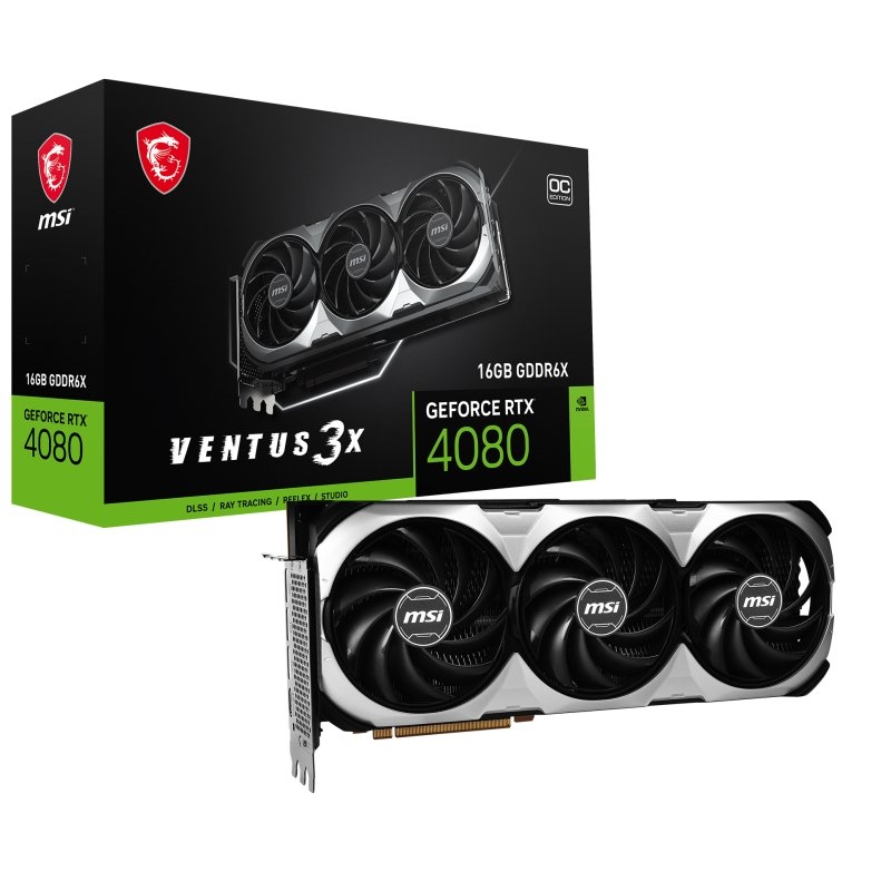 MSI VENTUS RTX 4080 16GB 3X OC NVIDIA GeForce RTX 4080 GDDR6X