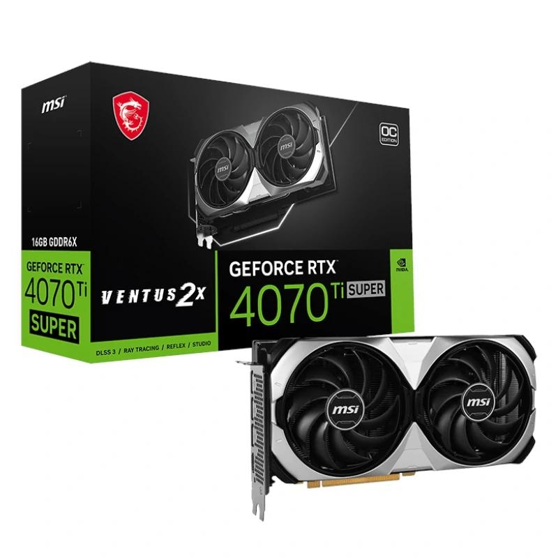 MSI VENTUS GeForce RTX 4070 Ti SUPER 16G 2X OC NVIDIA 16 GB GDDR6X