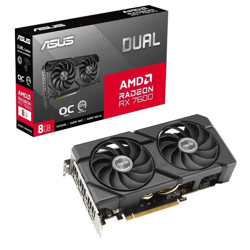 ASUS Dual -RX7600-O8G-EVO AMD Radeon RX 7600 8 GB GDDR6