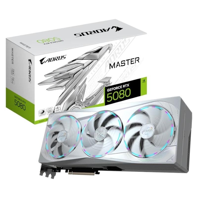 GIGABYTE AORUS GeForce RTX 5080 MASTER ICE 16G NVIDIA 16 GB GDDR7