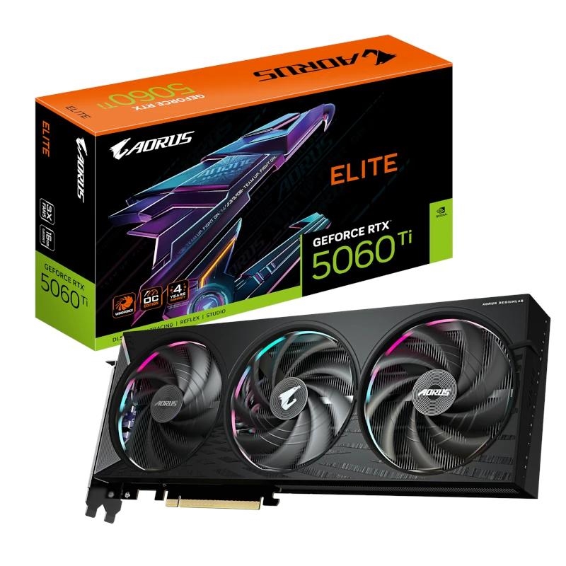 GIGABYTE AORUS GeForce RTX 5060 Ti ELITE 16G NVIDIA 16 GB GDDR7