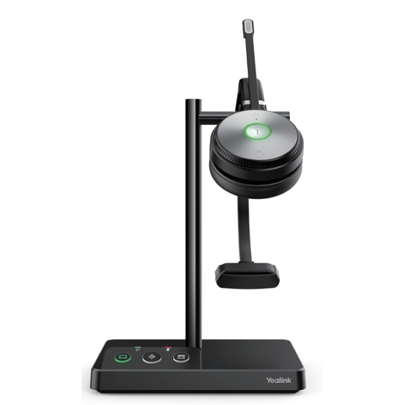 Yealink WH62 Mono Teams Auscultadores Sem fios Fita de cabeça Escritório/Call center Micro-USB Suporte de carregamento Preto
