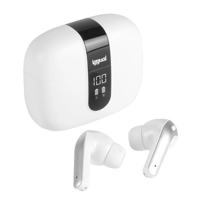 iggual True Sound Auscultadores True Wireless Stereo (TWS) Intra-auditivo Chamadas/Música Bluetooth Branco