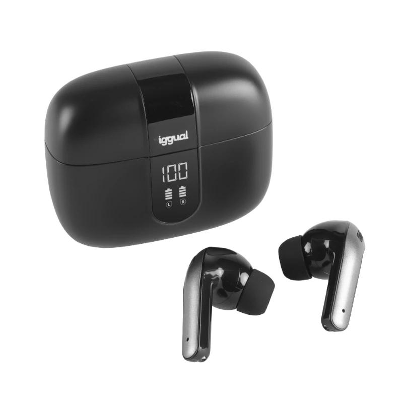iggual True Sound Auscultadores True Wireless Stereo (TWS) Intra-auditivo Chamadas/Música Bluetooth Preto