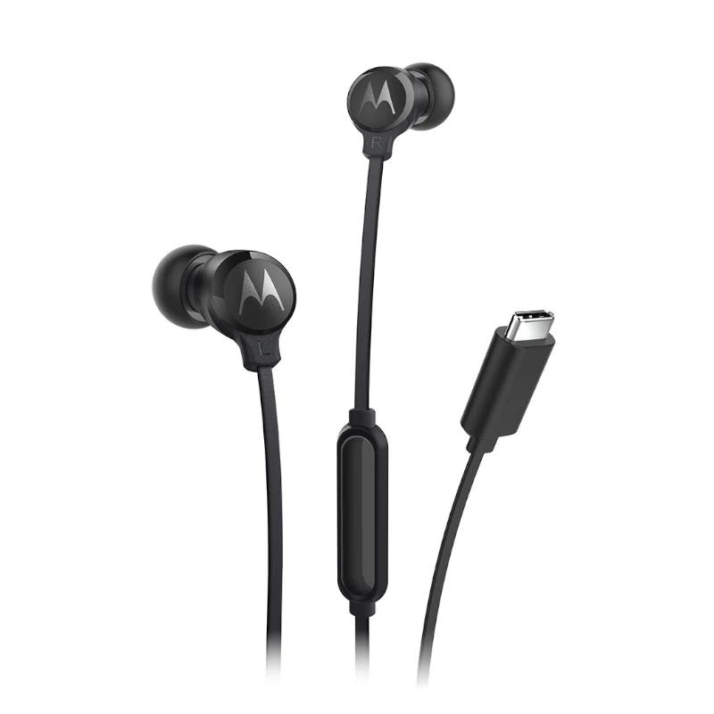 Motorola EARBUDS3CS auscultador Auscultadores Com fios Intra-auditivo Chamadas/Música USB Type-C Preto