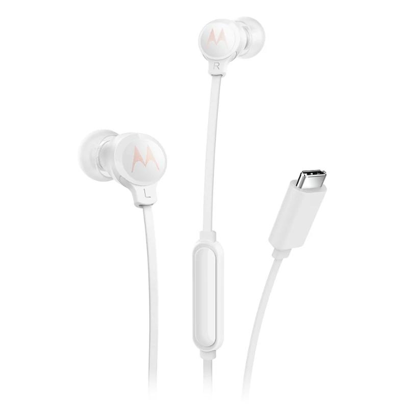 Motorola EARBUDS3CSWHITE auscultador Auscultadores Com fios Intra-auditivo Chamadas/Música USB Type-C Branco