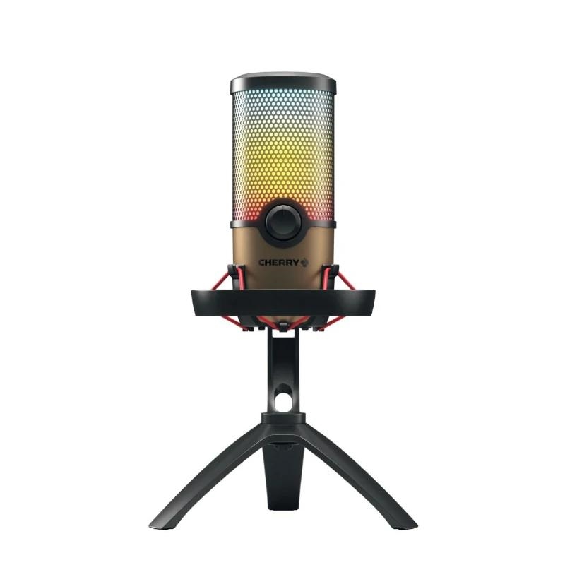 CHERRY UM 9.0 PRO RGB Preto, Cor do cobre Microfone de mesa