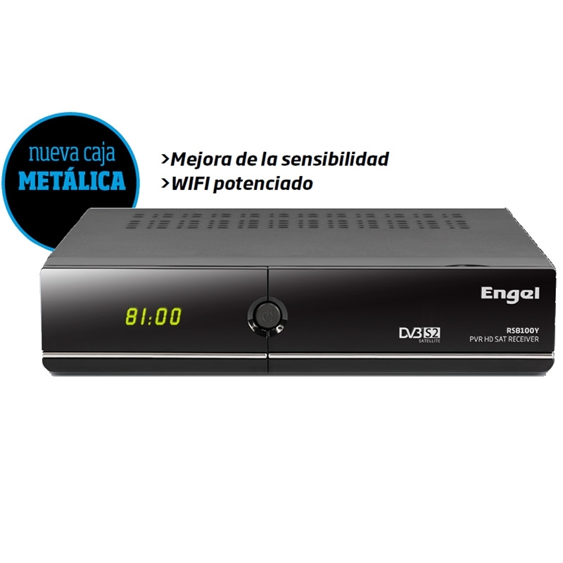 Engel | RS8100Y Receptor Satélite HD PVR Wf/Eth | 1080P