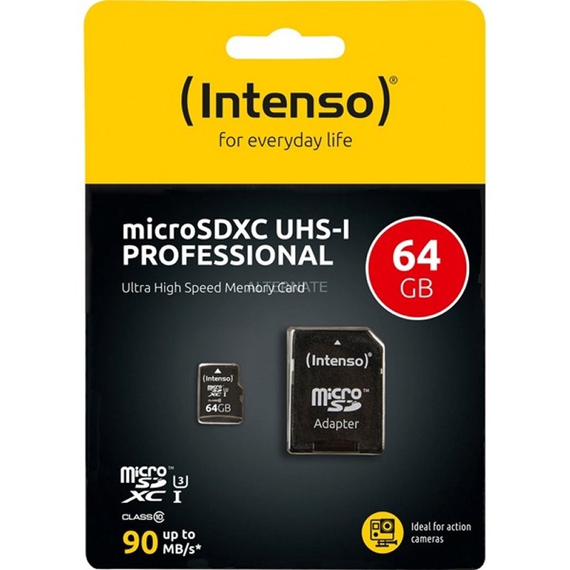 Intenso | 3433490 Micro SD UHS-I profissional | 64GB