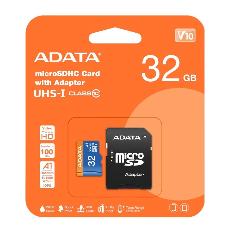 ADATA 32GB, microSDHC, Class 10 UHS-I Classe 10