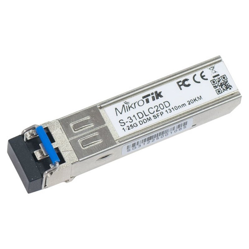 Mikrotik | S-31DLC20D Módulo SFP Monomodo 20Km