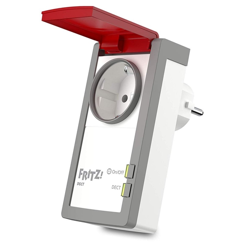 DECT FRITZ! 210 INT tomada inteligente 3450 W Cinzento, Vermelho, Branco
