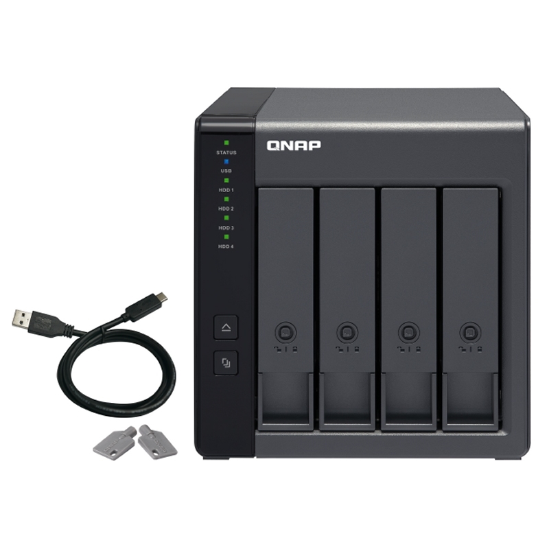QNAP TR-004 Caixa para Discos Rígidos Compartimento HDD/SSD Preto 2.5/3.5"
