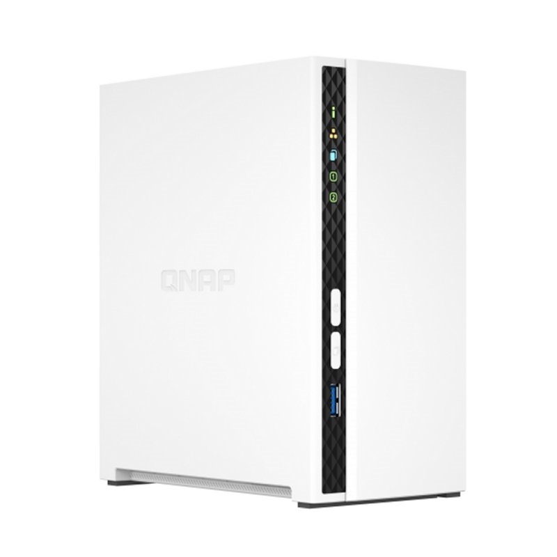 QNAP TS-233 servidor NAS e de armazenamento Tower ARM Cortex-A55 2 GB 0 TB QNAP QTS Branco