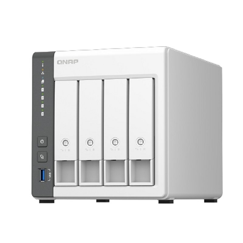 QNAP TS-433 NAS Tower ARM Cortex-A55 4 GB 0 TB QNAP QTS Branco
