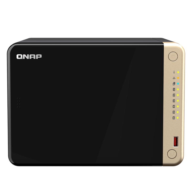 QNAP TS-664 NAS Tower Intel® Celeron® N5095 8 GB DDR4 0 TB QNAP QTS Preto, Bronze